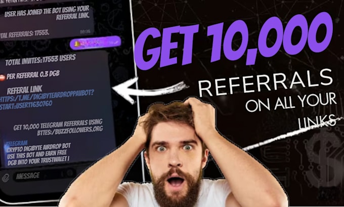 telegram referral link promotion attract 100k users telegram mini game, app, p2e