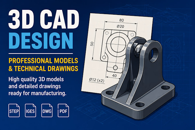 design 3d cad models and technical drawings