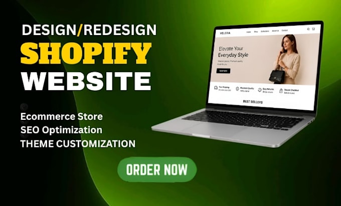 design shopify store, shopify website and dropshipping store professionally