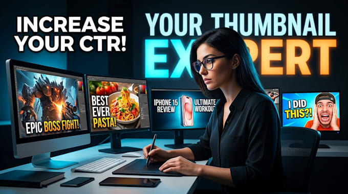design click bait youtube thumbnails that get high CTR