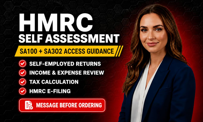 handle hmrc self assessment tax returns, sa100, sa302 for self employed