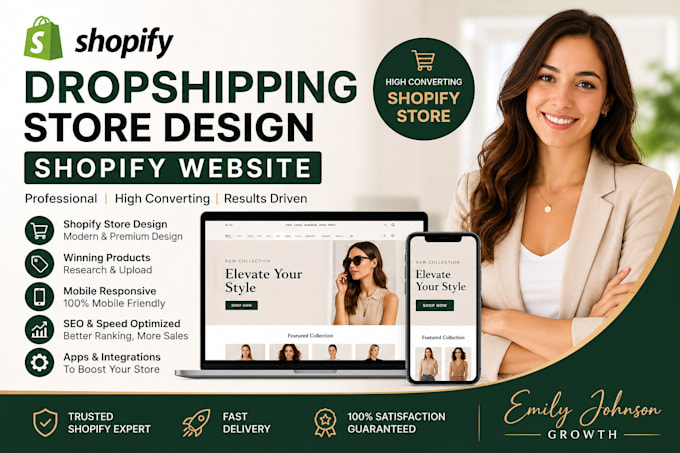 Build shopify dropshipping store design shopify website by Emily ...