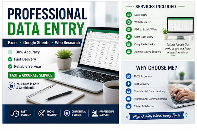 handle data entry, excel tasks, and administrative support