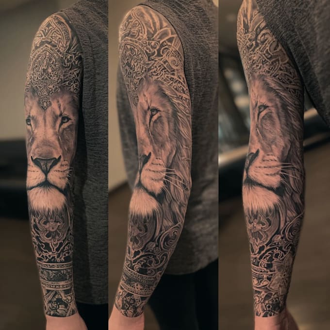 draw an awesome tattoo sleeve art