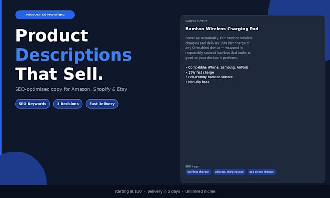 write SEO product descriptions that convert browsers into buyers