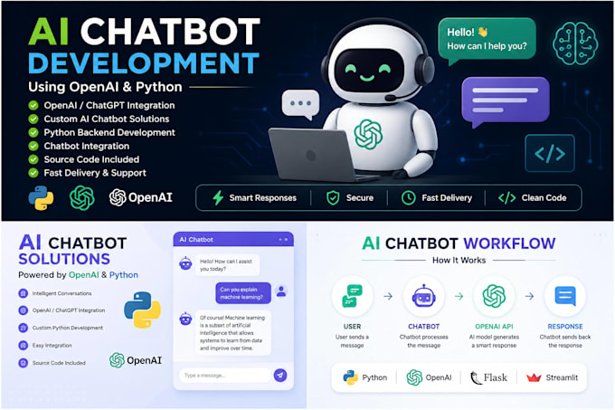 develop ai chatbots using openai and python