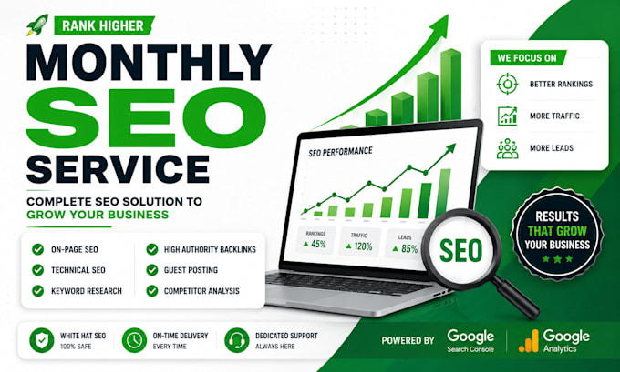 do monthly website optimization, backlinks and guest posting