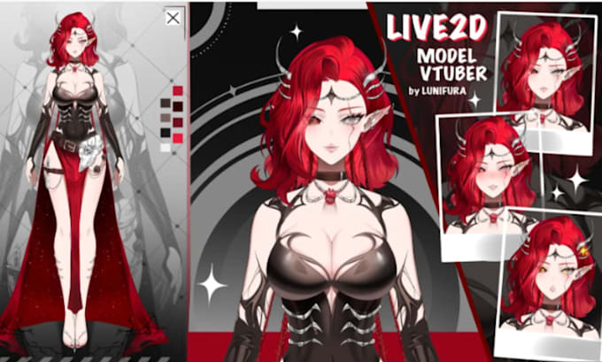 2d vtuber model live2d rigging vtuber avatar 3d vtuber twitch virtual streamer