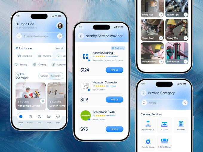 develop home service app, local service app, ondemand app, handyman app