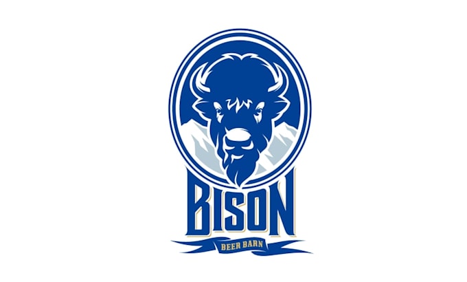 design best quality bison beer barn logo