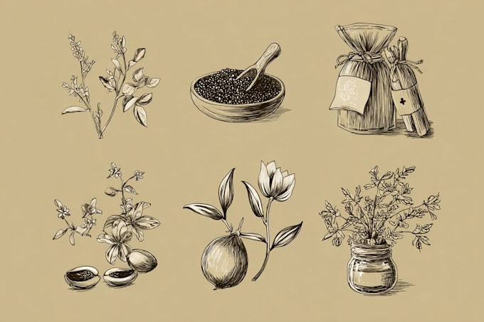 create botanical logo for you