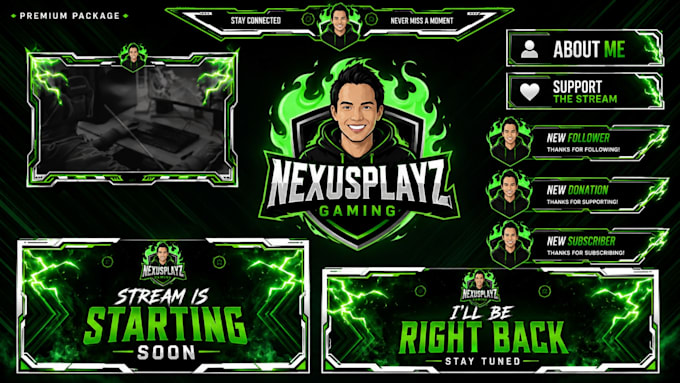 design stream overlay, kick, twitch overlay, twitch logo