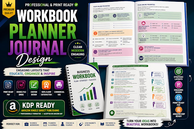 create premium workbook, planner and interactive pdf layout in indesign