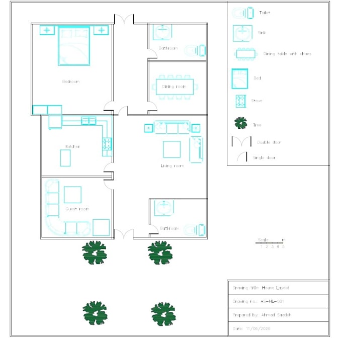 draw interior and architectural layouts using autocad 2d and 3d