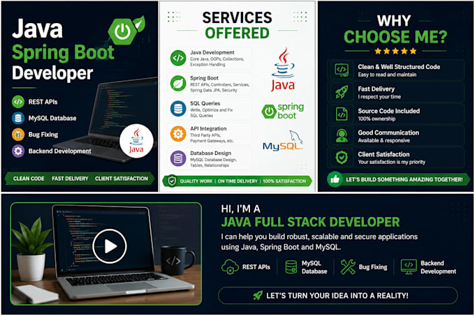 fix java  spring boot and sql issues