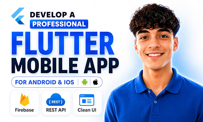 develop a professional flutter mobile app for android and ios