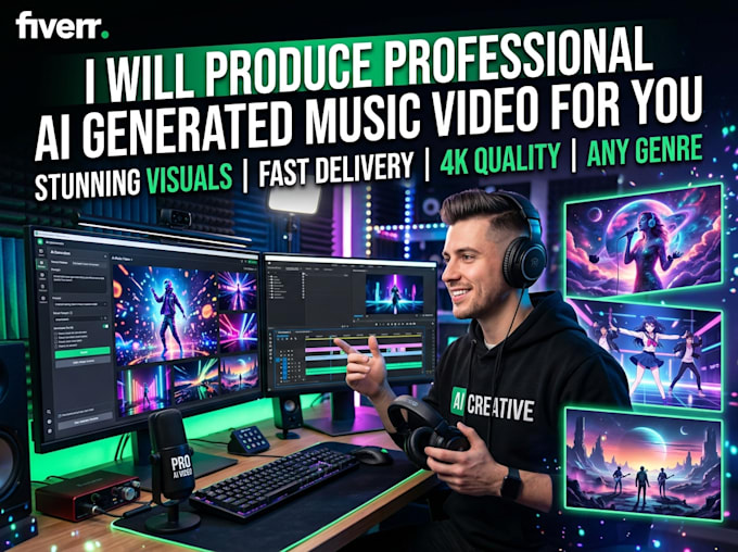 produce professional ai generated music video for you