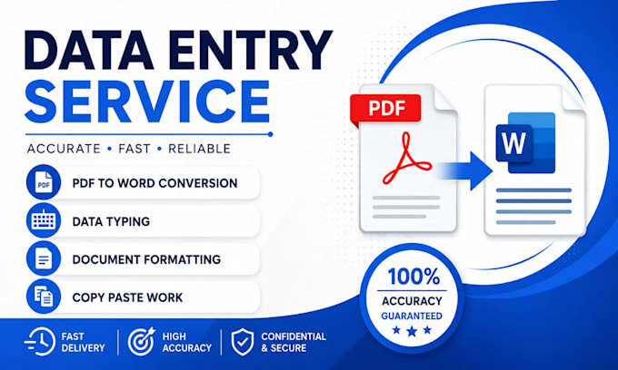 do data entry, data typing and document formatting