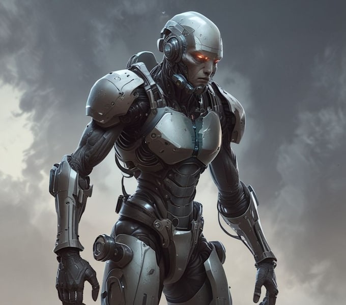 a sci fi character illustration or sci fi character