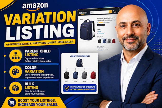 fix amazon product listing errors, variation listing issues