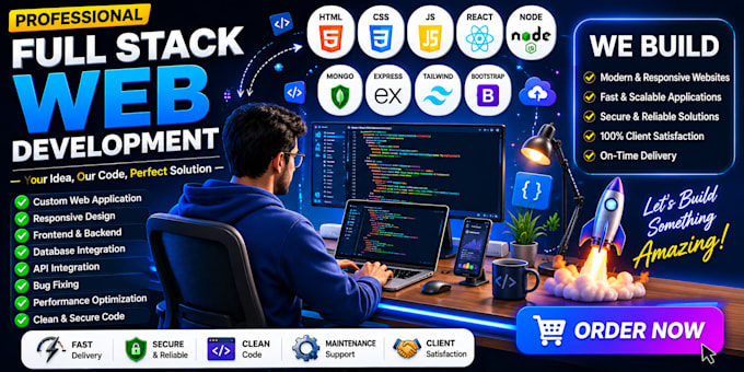 develop a professional website or web application