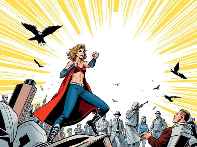design comic book illustration, comic illustration