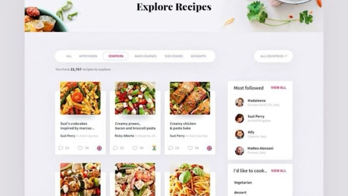 develop ai recipe website, food chatbot, restaurant ai web app saas