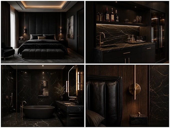 create hotel room interior design architecture 3d rendering concepts