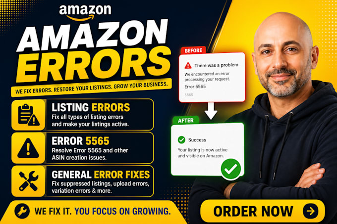 fix amazon errors, product listing errors, do bulk listing