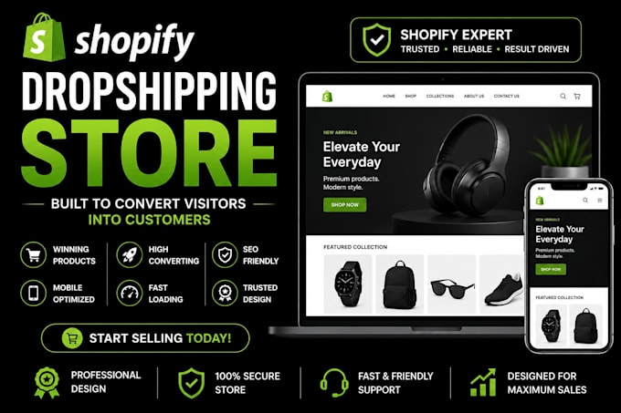 create a high converting shopify drop shipping store