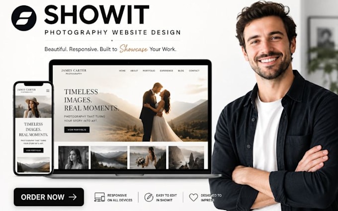 design showit photography website portfolio website showit website design