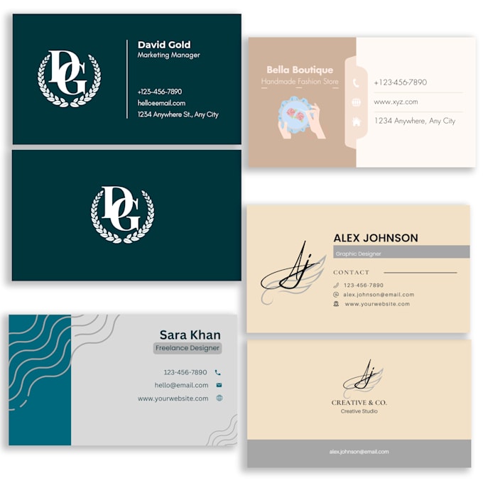 design modern professional business cards