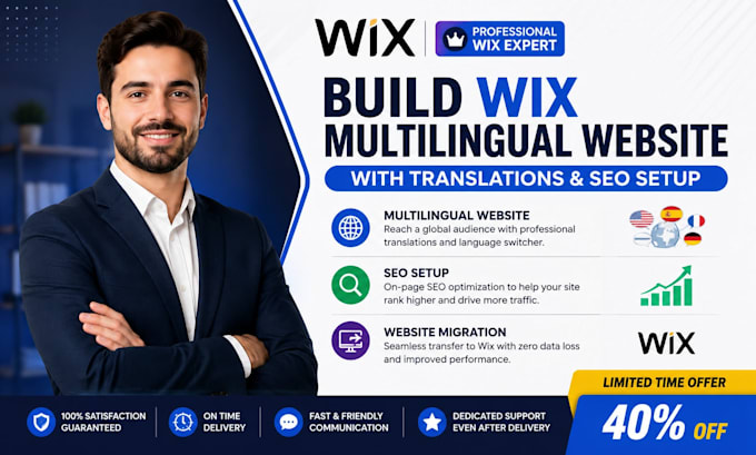 build wix multilingual website with translations and SEO setup website migration