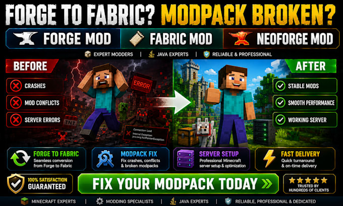 forge to fabric, forge mod, fabric mod, neoforge mod, modpack fix, minecraft, se