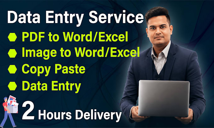 do fast data entry, PDF conversion and excel data entry