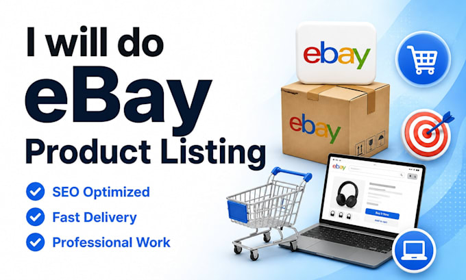 do ebay product listing and product upload professionally