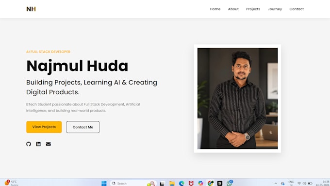 create a professional portfolio website for students and professionals