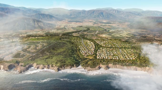 render large scale urban planning smart city masterplan real estate developments