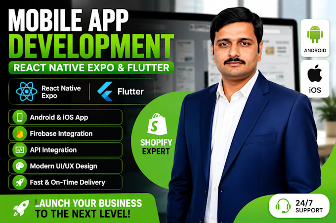 build android apps using react native expo and flutter