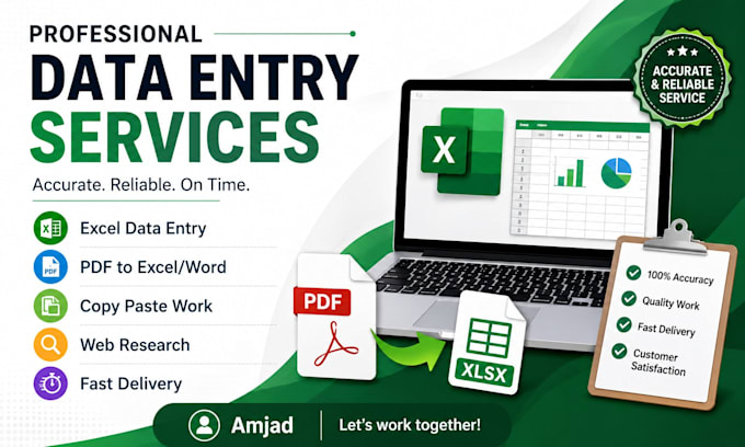 data entry, excel data entry
