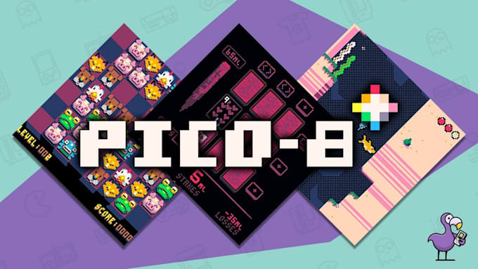 create custom retro game, 8 bit, 16 bit, pico 8 and game boy game
