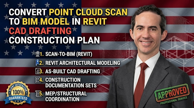 convert point cloud scan to bim model in revit cad drafting construction plan