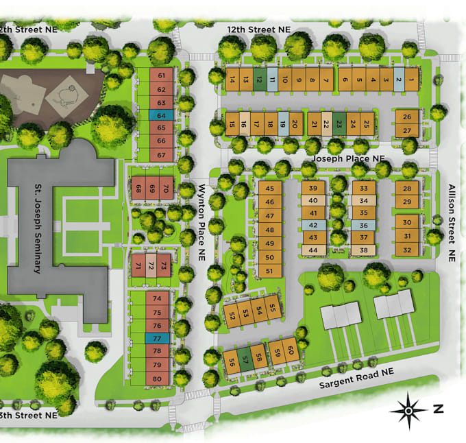 design your 2d site plan, plot plan and landscape design
