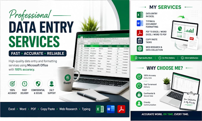 do microsoft excel data entry, formatting, and analysis