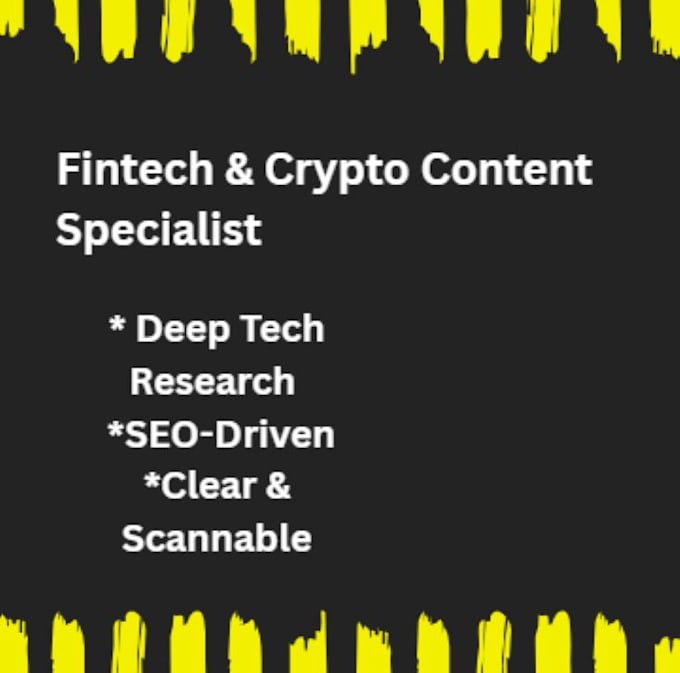 write fintech blog post financial copywriter crypto article