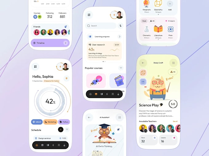 develop ai learning management system lms course app with admin panel