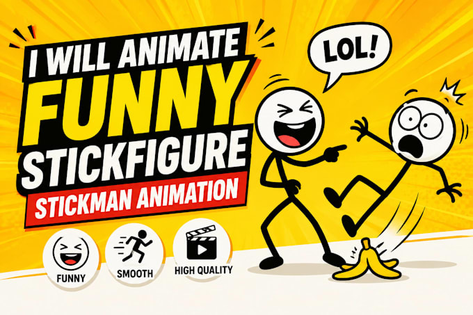 animate a funny stickfigure stickman animation