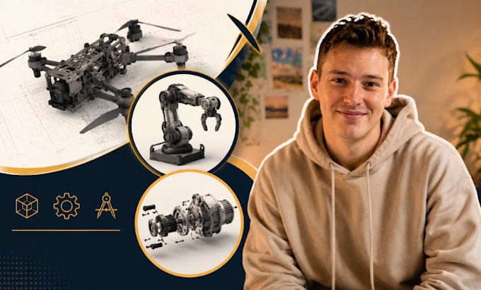 robotics assembly drawings, drone cad, prototype ready cad models drafting