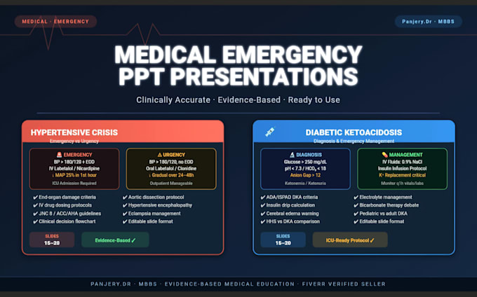 create professional medical PPT  for teaching and cme
