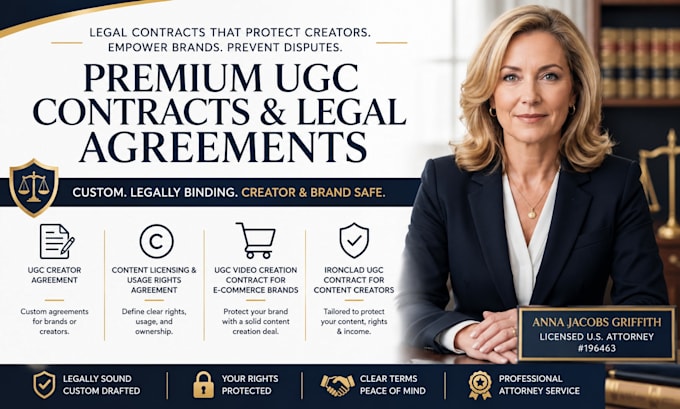 draft a custom ugc creator agreement for brands or content creators